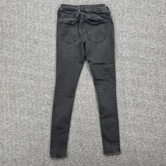 SO Womens Low Rise Jegging Skinny Jeans Faded Black Size 3 Stretch Denim - Picture 8 of 9